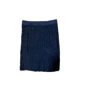 Komarov Womens Large Black Art to Wear Skirt Elastic Waist Ruffled Stretchy